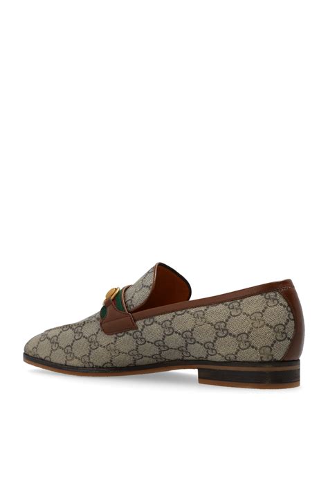 gucci loafers mens slippers sale|gucci loafers men monogram.